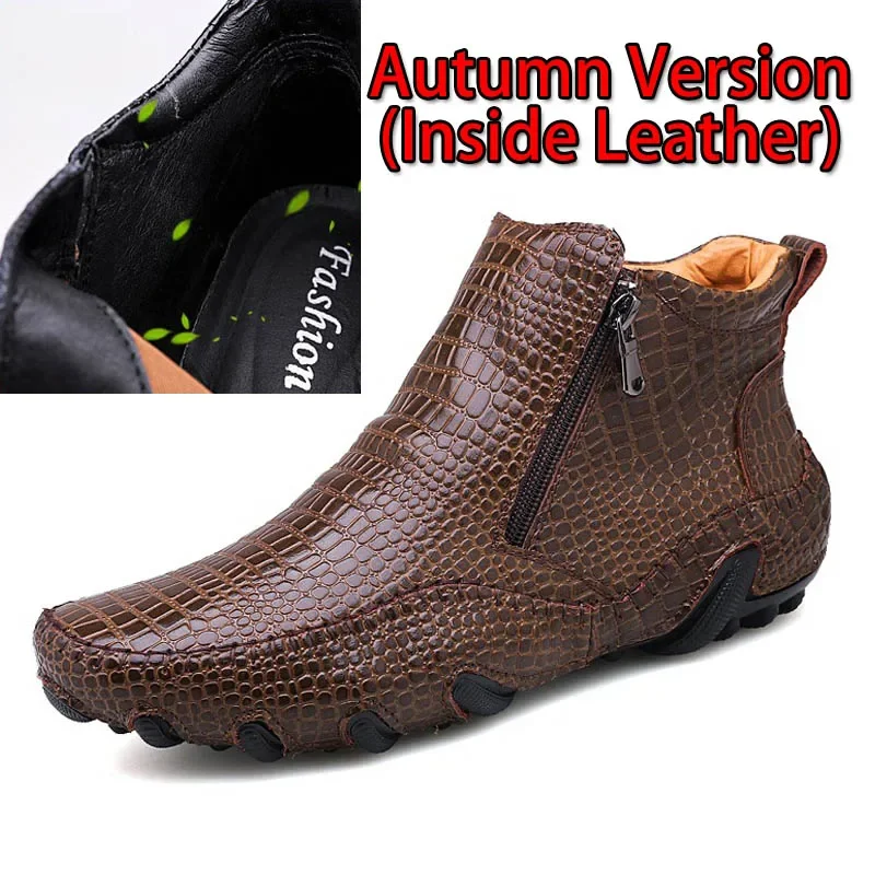 Neue Herbst Winter Mode Männer Stiefel Vintage-Stil lässige Männer Schuhe hoch geschnittene Schnürschuhe Männer warme Stiefel plus Größe 38-47