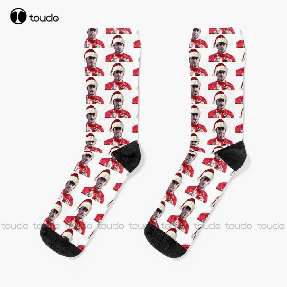 Charles Leclerc Santa Hat Socks Ankle Socks For Women 360° Digital Print Personalized Custom Unisex Adult Teen Youth Socks Art