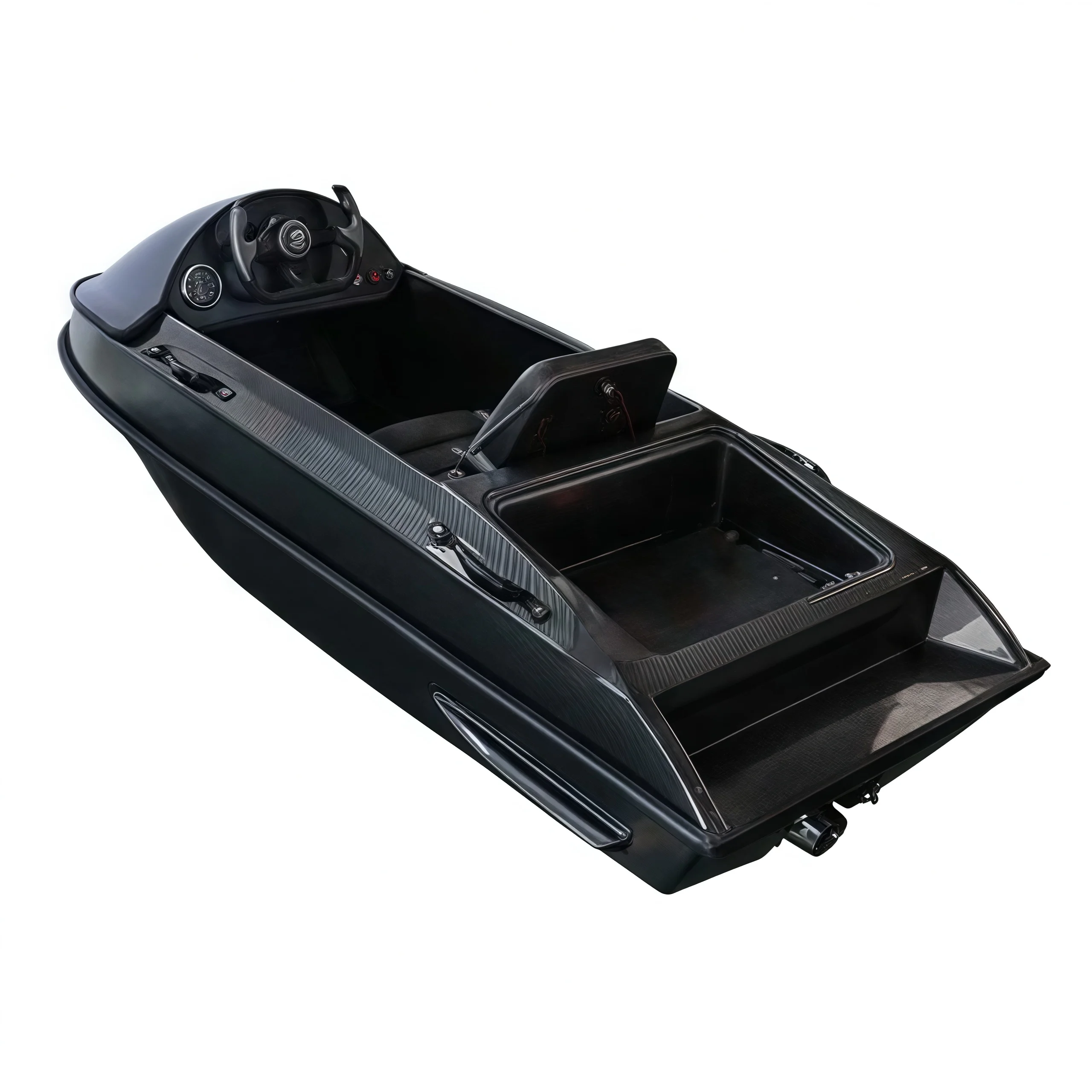 Electric Fiberglass PVC Go-Kart Boat 15KW Power for Lakes and Streams 1 Person