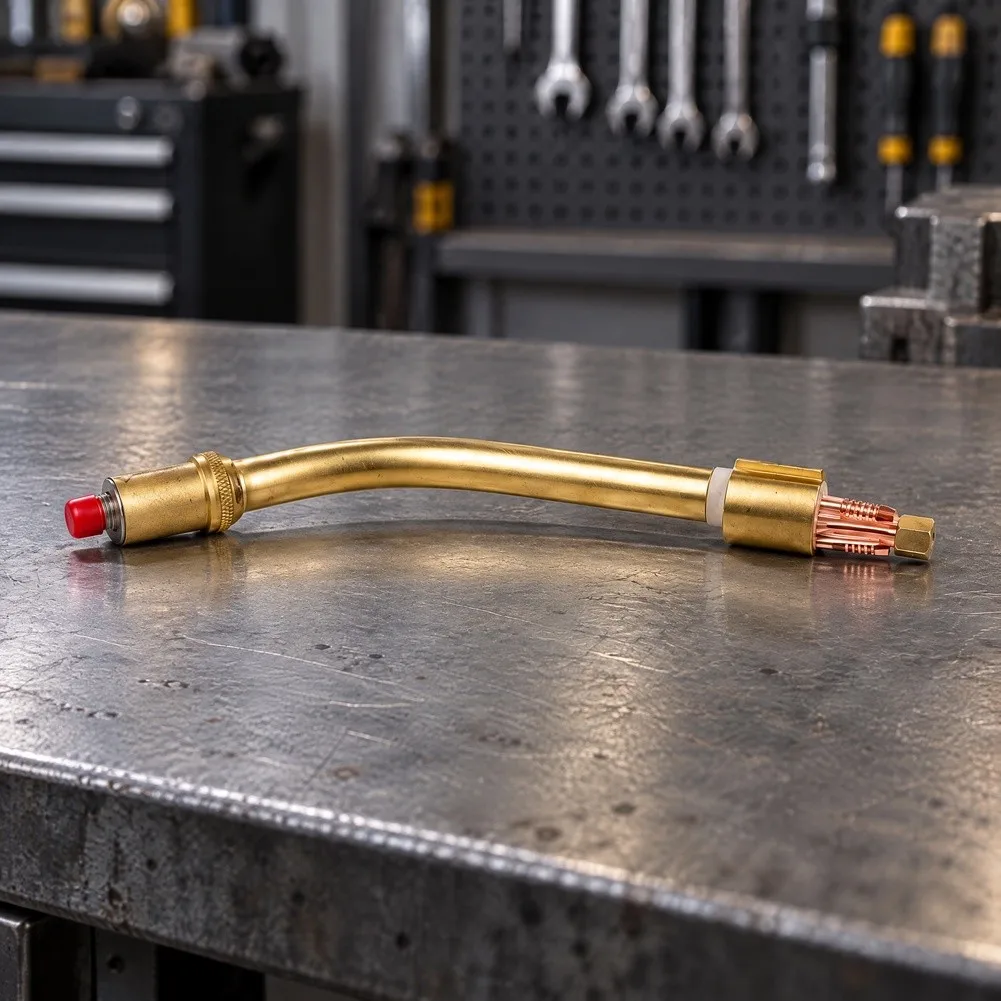 for 501D For Welding For Torch Consumable Bend Neck For Swan Goose Neck Water Cooled Metal Replacement Part 250mm Yellow
