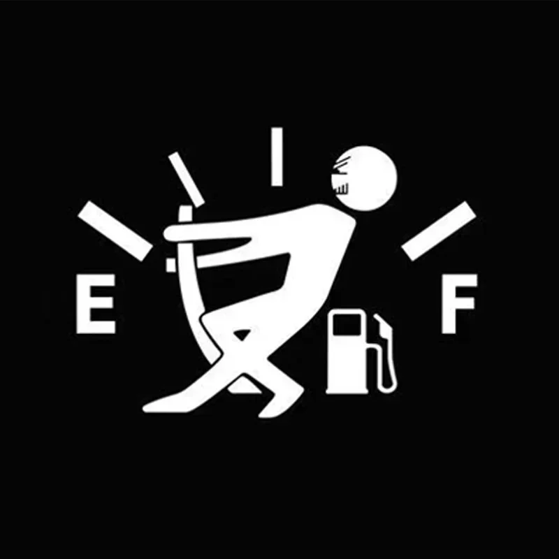 1 Pcs Funny Car Sticker Pull Fuel Tank Pointer To Full Car Vinyl Reflective Sticker Decal Car Auto Exterior Decor Accessories
