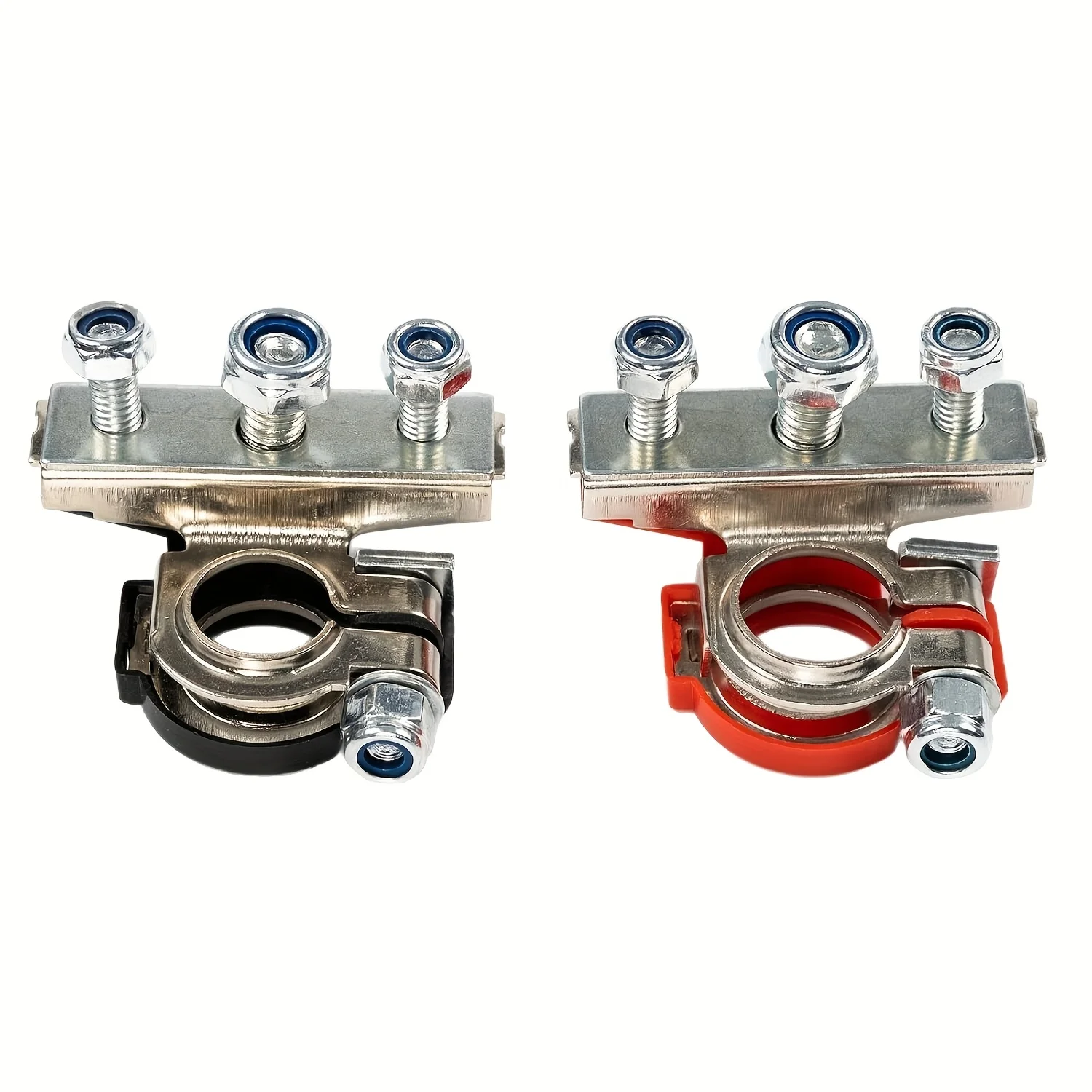 Automotive Battery Terminal Three-Wire Column with Anti-Losening Nut Design for Ships Automobiles Electric Bikes & Motorcycles