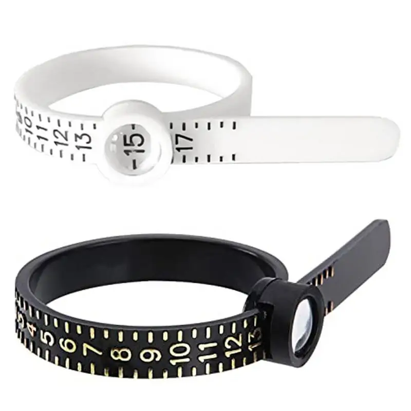 Círculos de medición de tamaño de dedo, cinta métrica de tamaño, medición de circunferencia de dedo, Regla suave, anillo de medición, accesorio de joyería