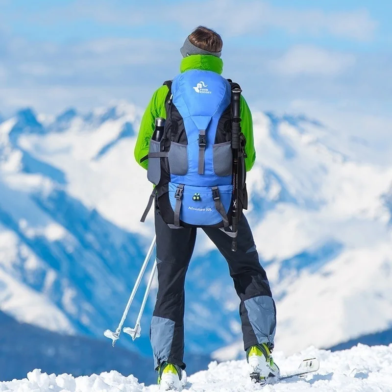 50l Wander-Trekking-Rucksack wasserfester Camping-Tages rucksack Rucksack Outdoor-Männer reisen Trekking-Kletter rucksack Free Knight – Detail 5