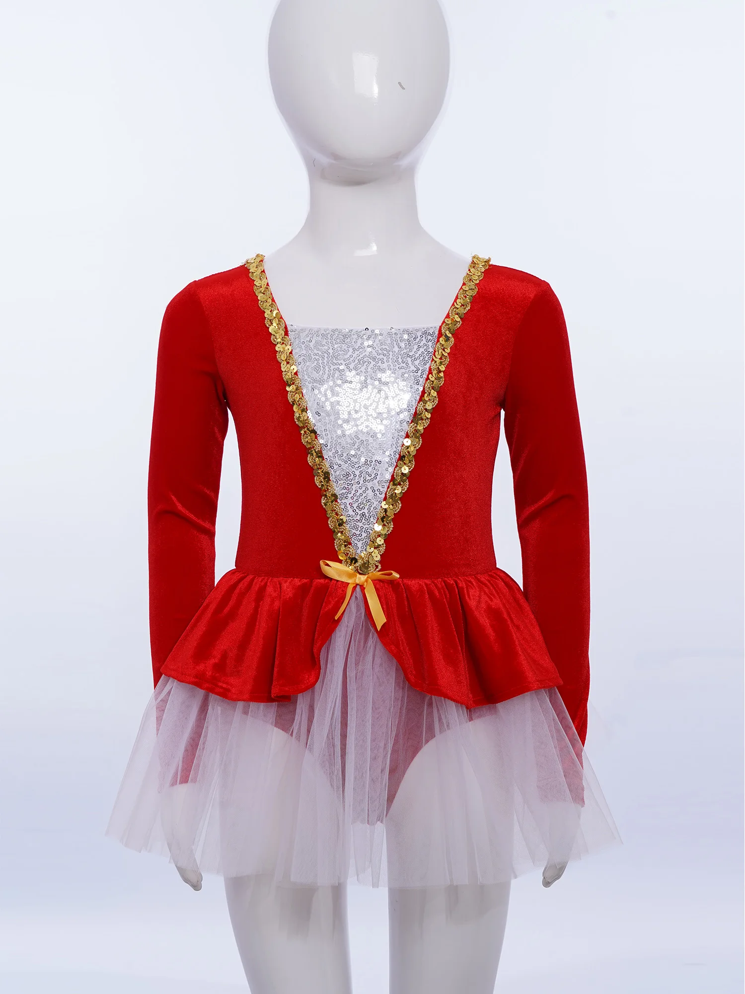 Robe tutu à paillettes brillantes pour filles, robe de fête de carnaval en velours patchwork pour enfants, costume de patinage artistique, costume de danse de ballet, robe de Noël pour enfants