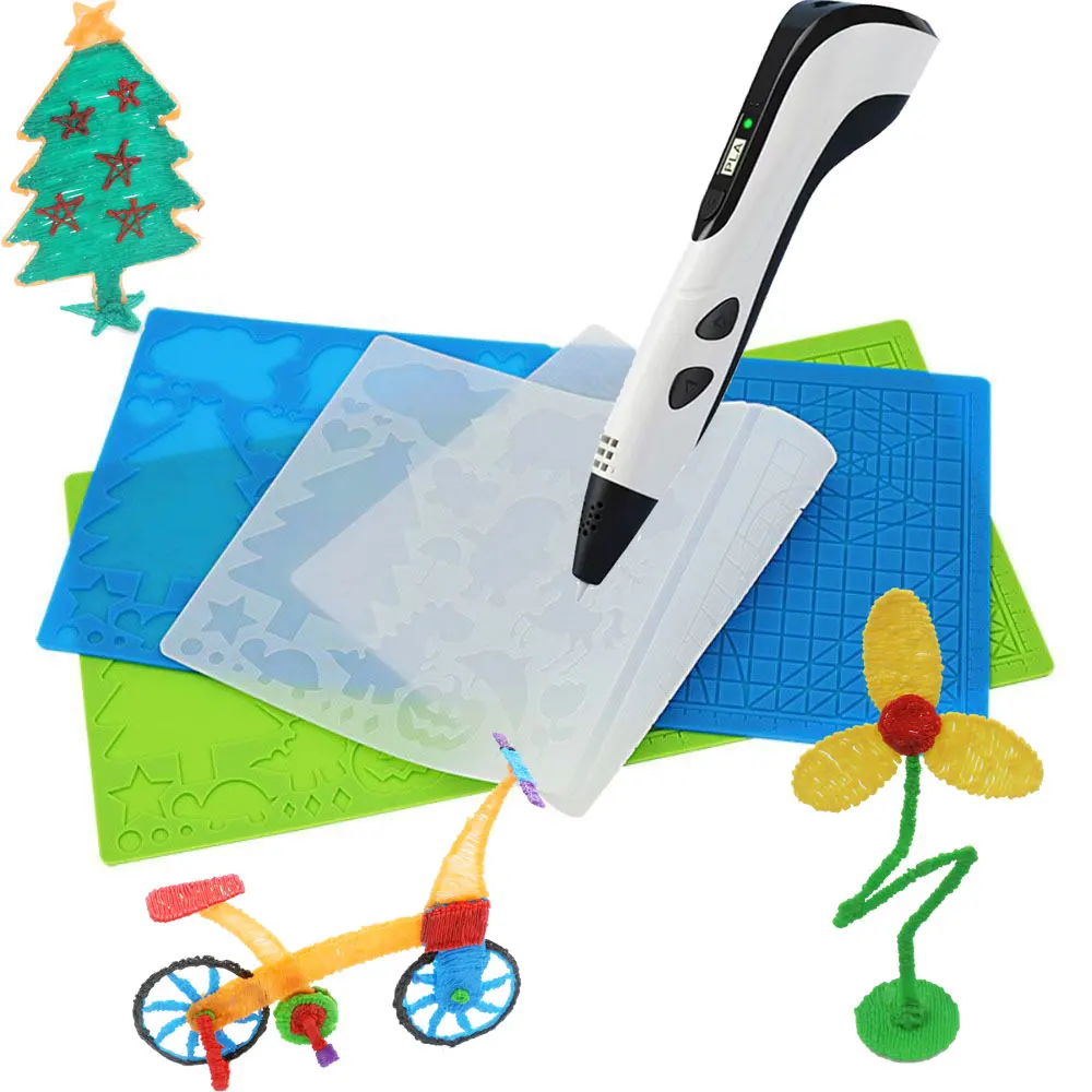 3D-Druck Stift Silikon Matte DIY Kreative Zeichnung Vorlage Pad 3D Stifte Zeichenwerkzeuge Kunstwerkzeuge Geburtstag Weihnachtsgeschenk für Kinder