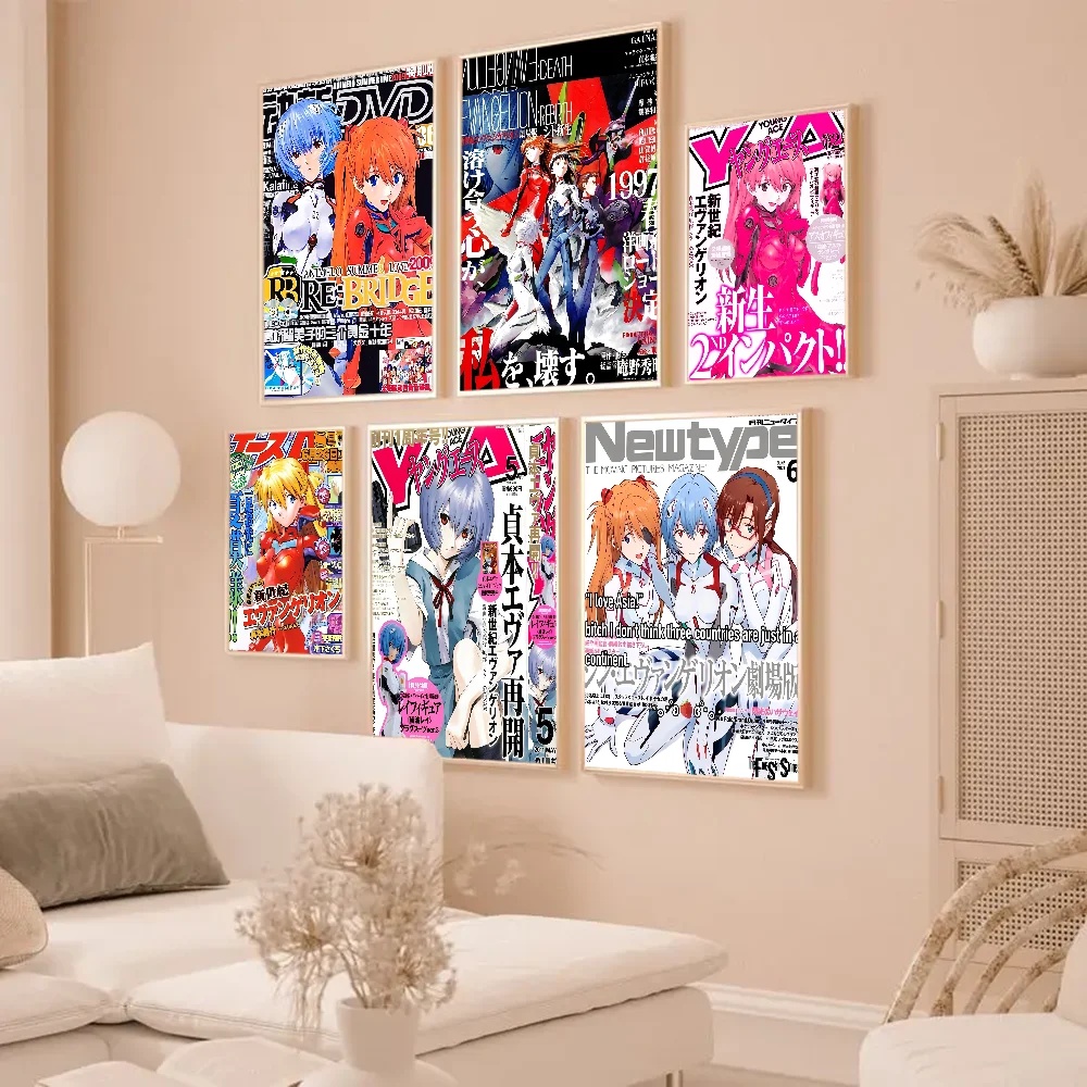 Anime E-Evangelion Classic Vintage Posters HD Quality Wall Art Retro Posters for Home Room Wall Decor