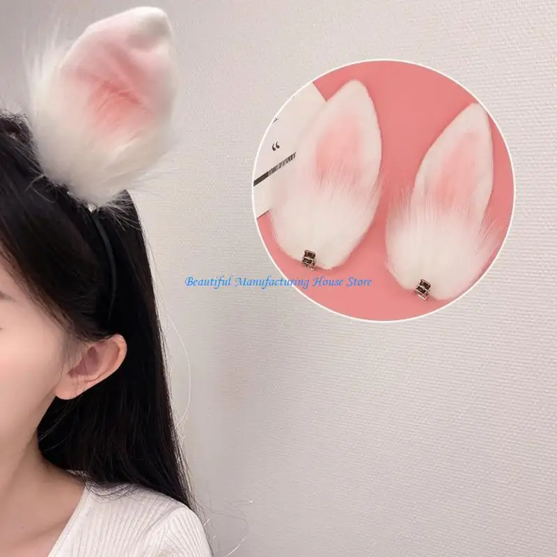 

E56A Пасхальная заколка для волос с ушками кролика, заколка для волос в стиле Лолиты, заколка для волос с ушками кролика, для с