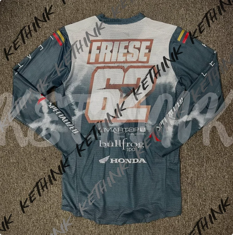 

Быстросохнущая мотоциклетная майка Honda, # Дышащая рубашка для верховой езды с длинными рукавами 62, мотоцикл для бездорожья и горы Y2K, повседневное снаряжение