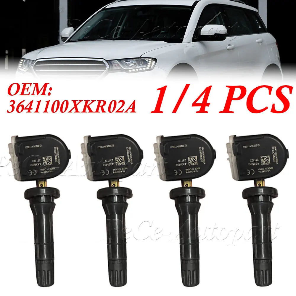

1/4PCS TPMS Tire Pressure Sensor for 2017-2020 GREAT WALL WEY VV5 VV6 VV7 P8 HAVAL F5 F7 F7X H7L H2S H4 H6 3641100XKR02A