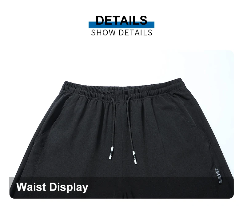 Laufhose, kühlende Sommerhose aus Eisseide, weiche, dehnbare Hose, lockere, lässige, schnell trocknende Workout-UV-Schutz, leichte Hose – Detail 13