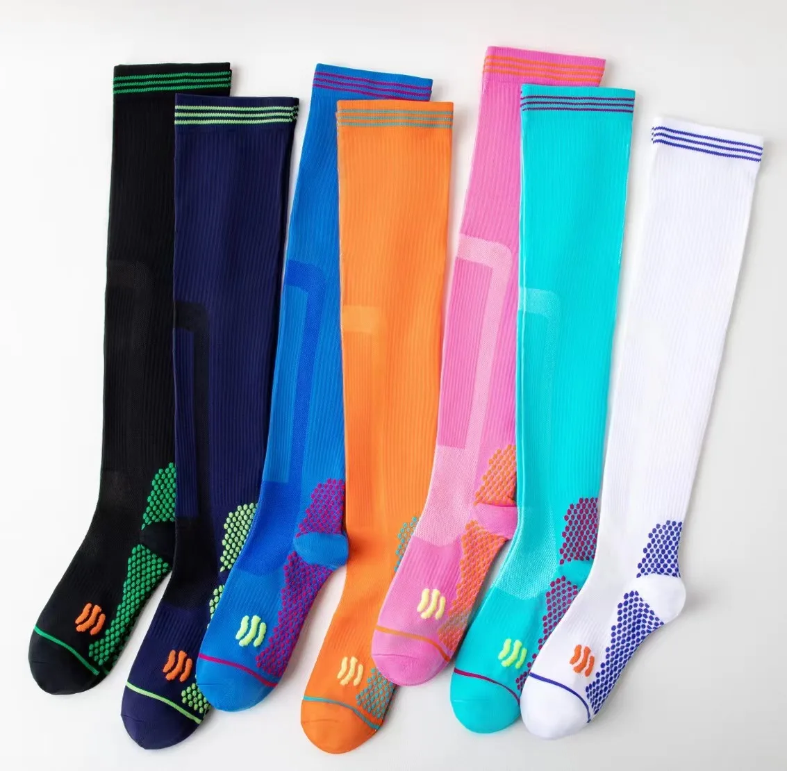 

Sock Leisure Ankle Crew Fuzzy Candy-colored Compression knee-high Calf Fitness Yoga Aerobics Run Women Compression 1W126