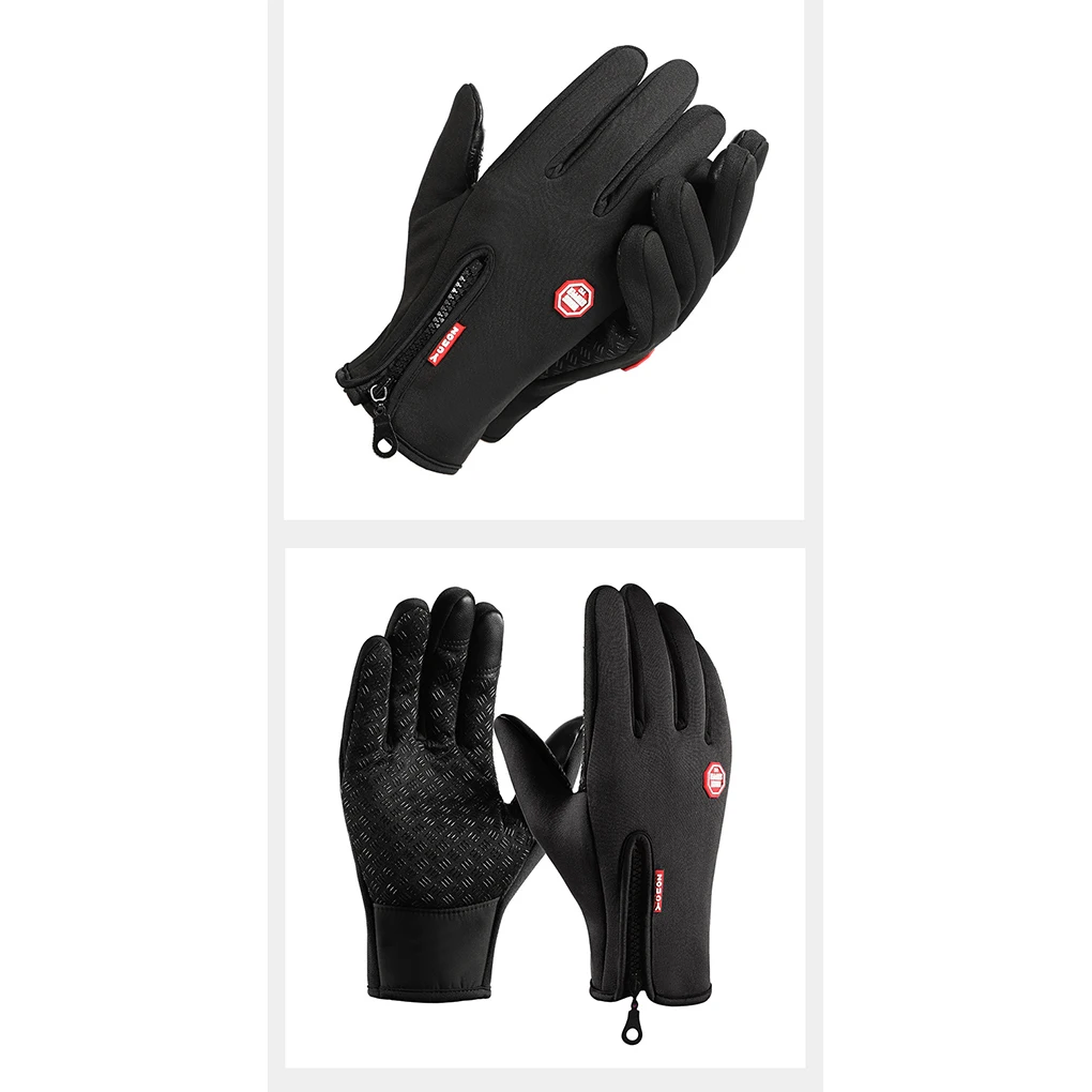 

1 пара женских и мужских осенне-зимних утепленных перчаток, нескользящие утепленные перчатки для езды на велосипеде для мотоцикла, уличные темно-синие XL