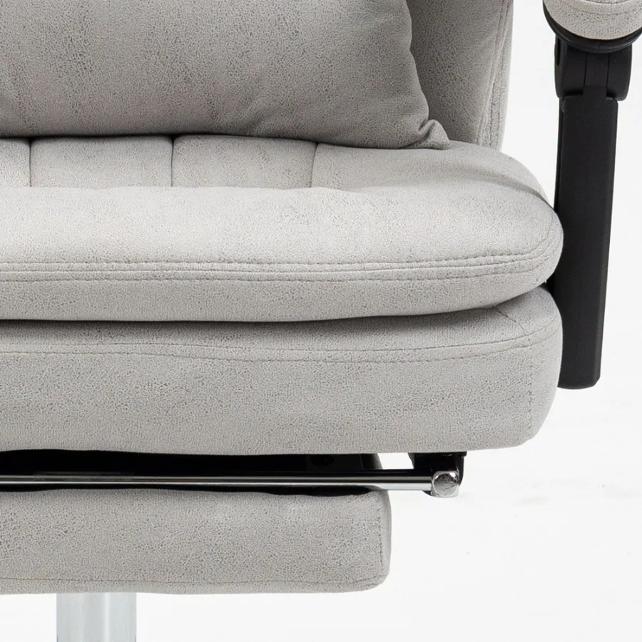 Silla de oficina de masaje ejecutivo de microfibra Vinsetto, silla giratoria de escritorio para ordenador, silla reclinable para ordenador con soporte Lumbar