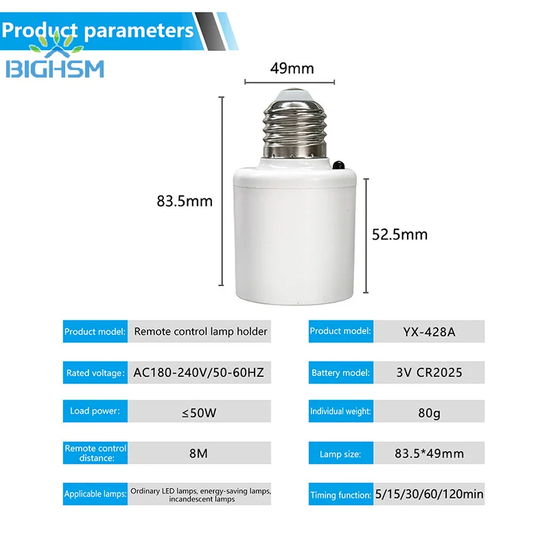 อัจฉริยะ E27 สกรูปากฐานโคมไฟ 5.8G Radar Sensing โคมไฟผู้ถือ SOCKET Converter สําหรับ LED/ประหยัดพลังงาน/หลอดไส้