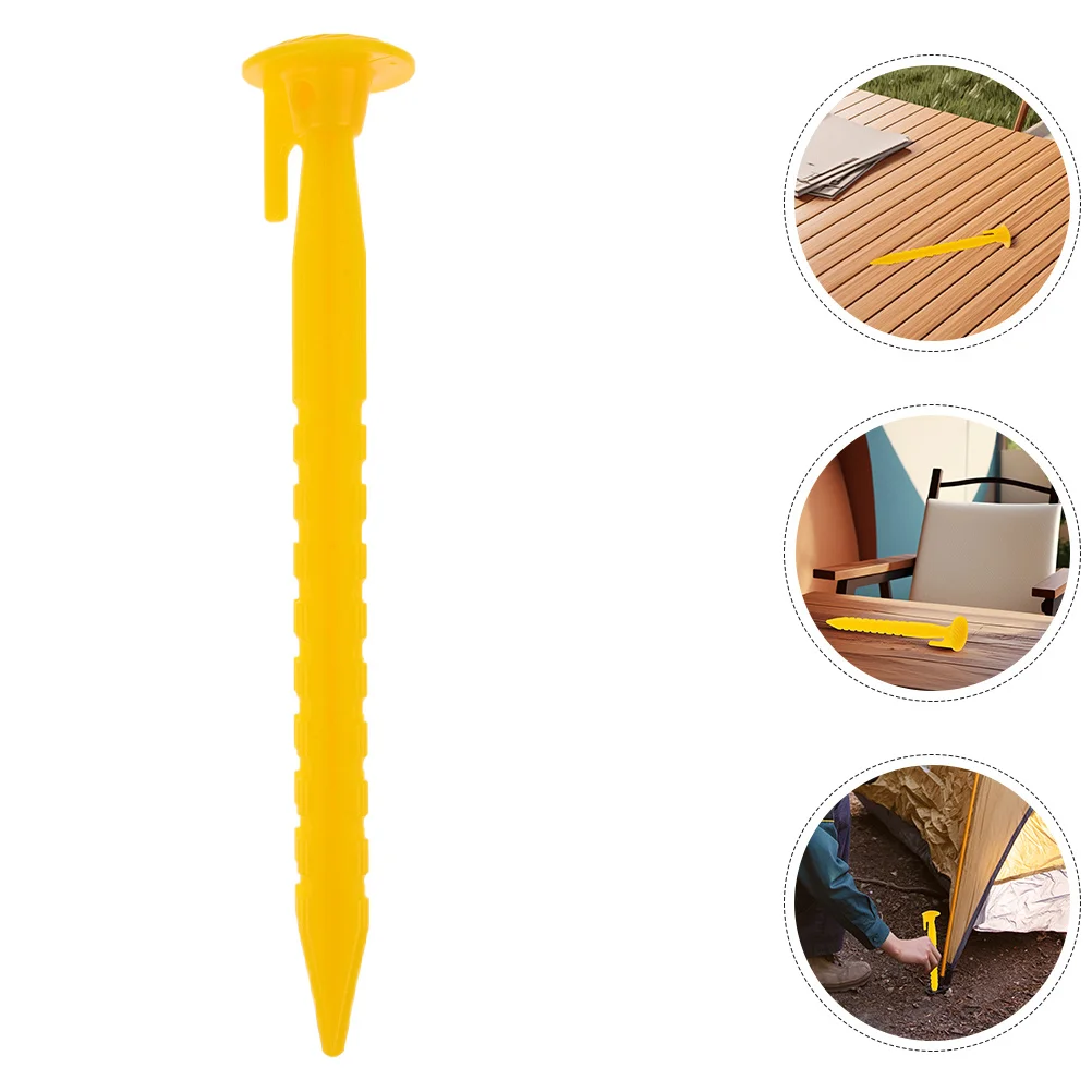 

36Pcs Plastic Tent Stakes Heavy Duty Serrated Ground Pegs for Camping Beach Outdoor Tents Tarps Canopy Anchors