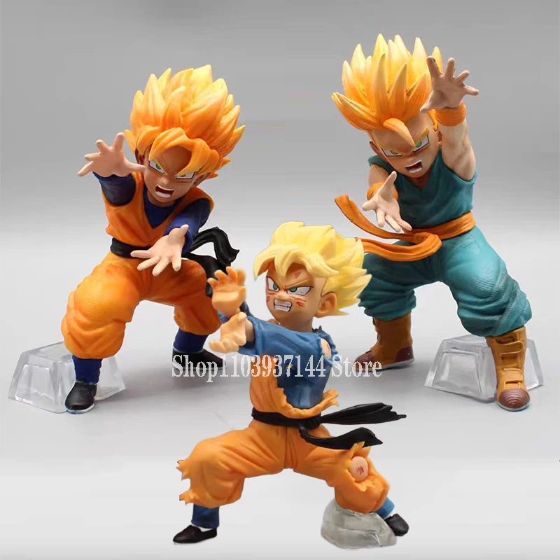 

15cm Anime Fighting Gotenks Toy Dragon Ball Figures Son Goten Action Figure Kamehameha Trunks Statue GK PVC Collection Model