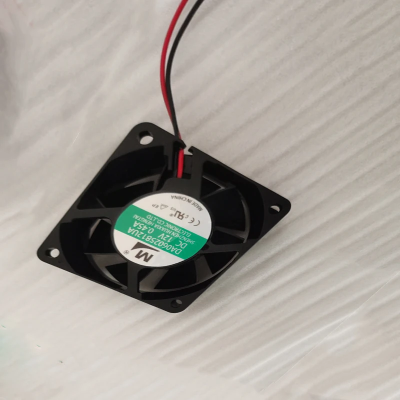

Original DA06025B12UA 6025 6cm DC Fan, 60x60x25mm 12V 0.45A 2-Wire Dual Ball Bearing Cooling Fan for 3D Printer