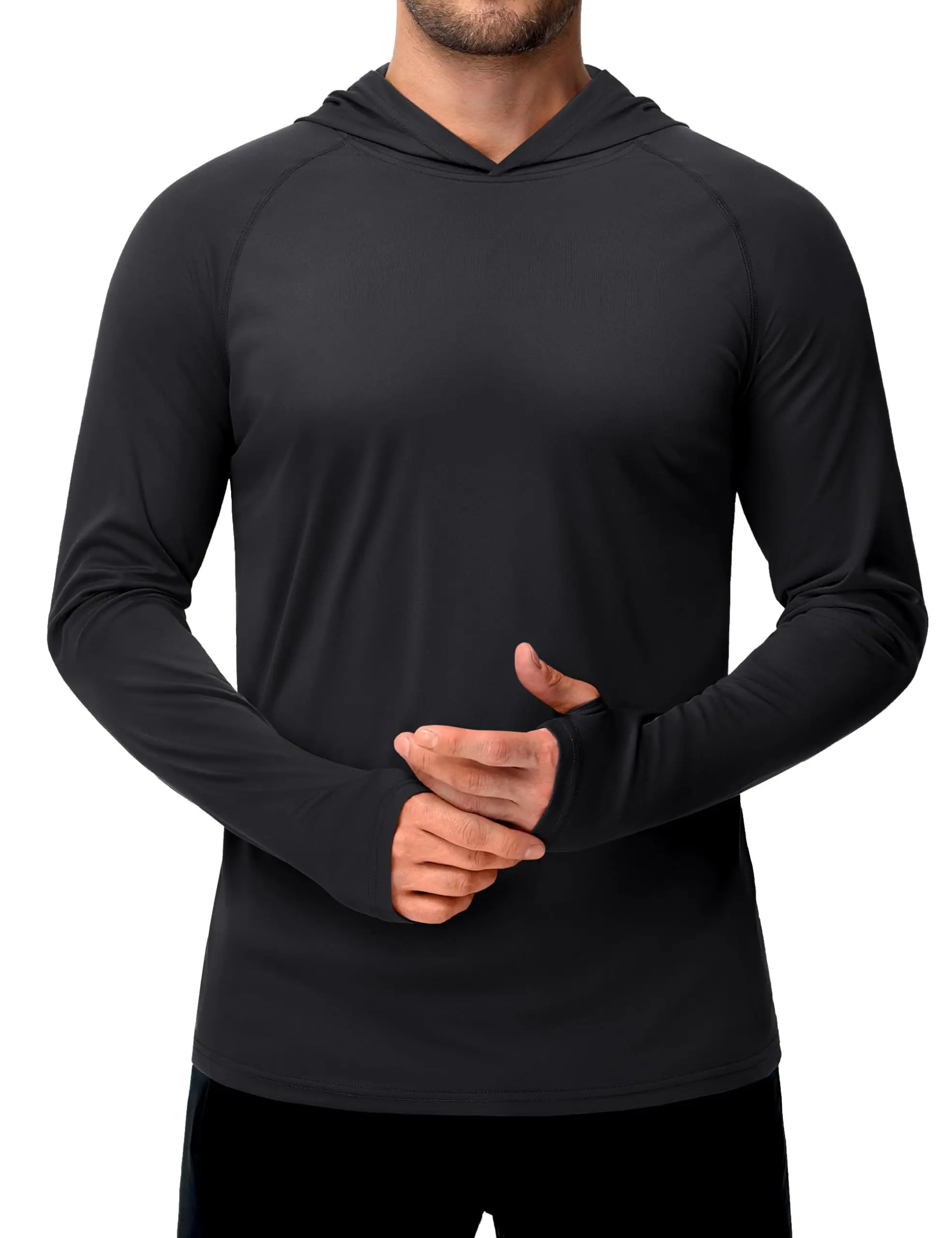 2026 New Sun Protection T-Shirts Mens Long Sleeve Hoodie Casual UV-Proof T-Shirts Breathable Lightweight Quick Dry T Shirts Male