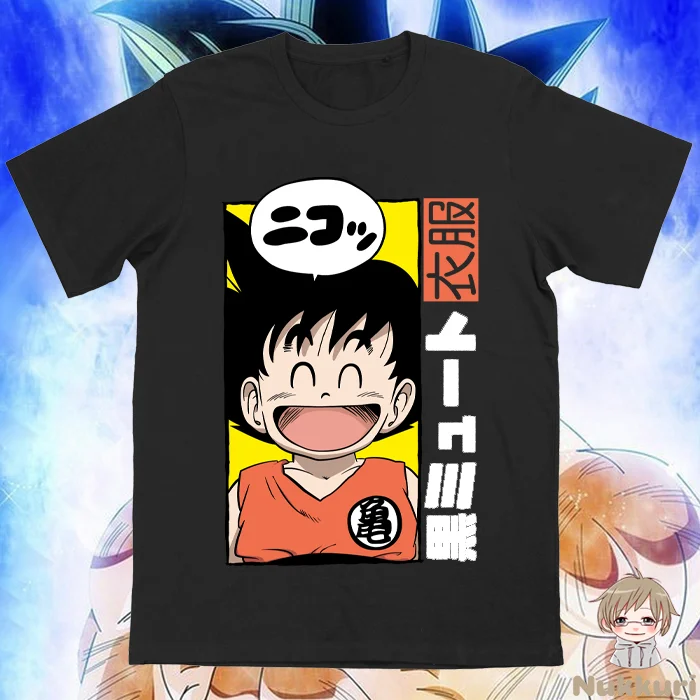 2026 Neues Sommer Dragon Ball Kid Goku Herren T-Shirt Manga-Panel-Grafik 100% Baumwolle Übergroßes Atmungsaktives Lässiges Kurzarm-Shirt