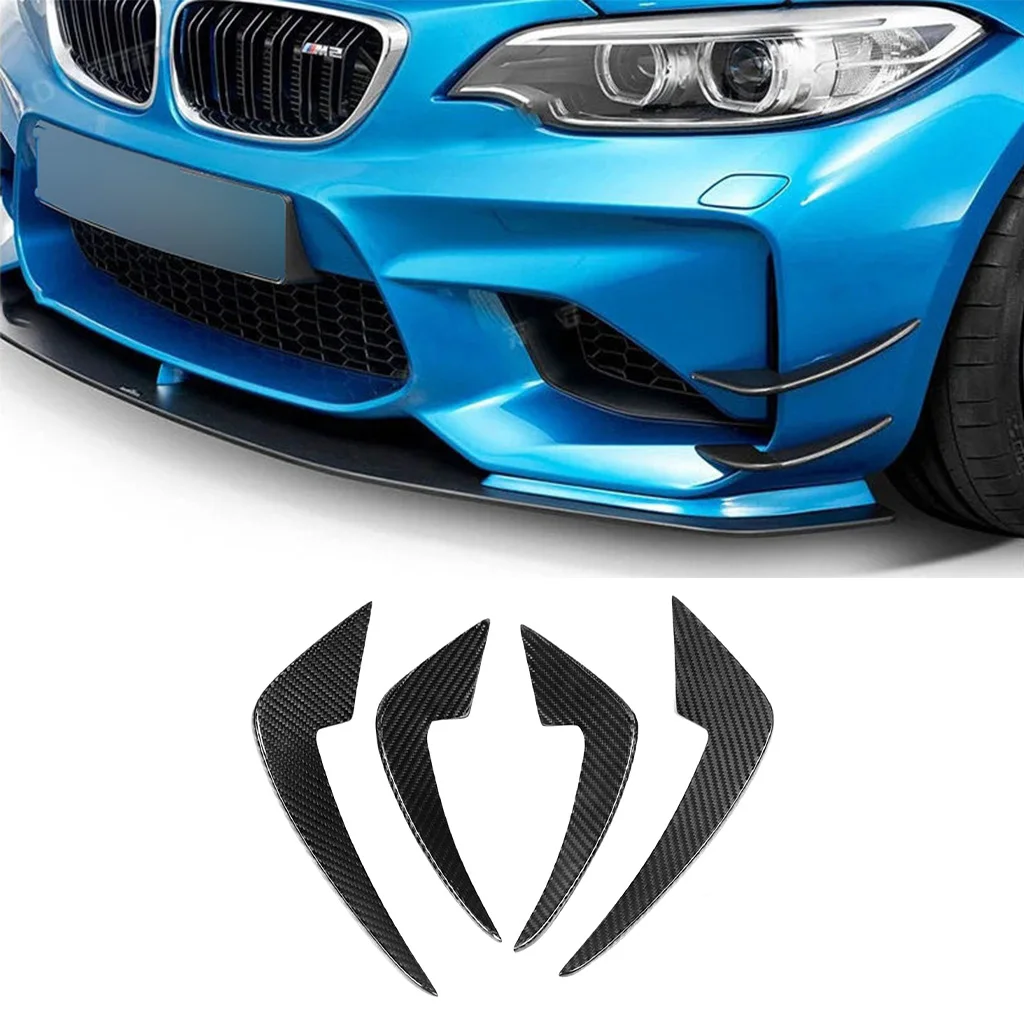 

2Pcs Carbon Fiber Side Fender Air Vents Kit Trim Fender Molding Cover For BMW 2 seriesF87 M2C 2016-2023