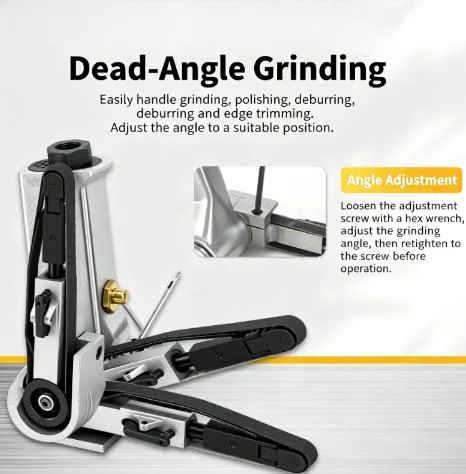 Air Powered Belt Sander 16000RPM Pneumatic Handheld Grinder With 330mm Belt For Metal Wood Polishing Industrial Sanding Machine