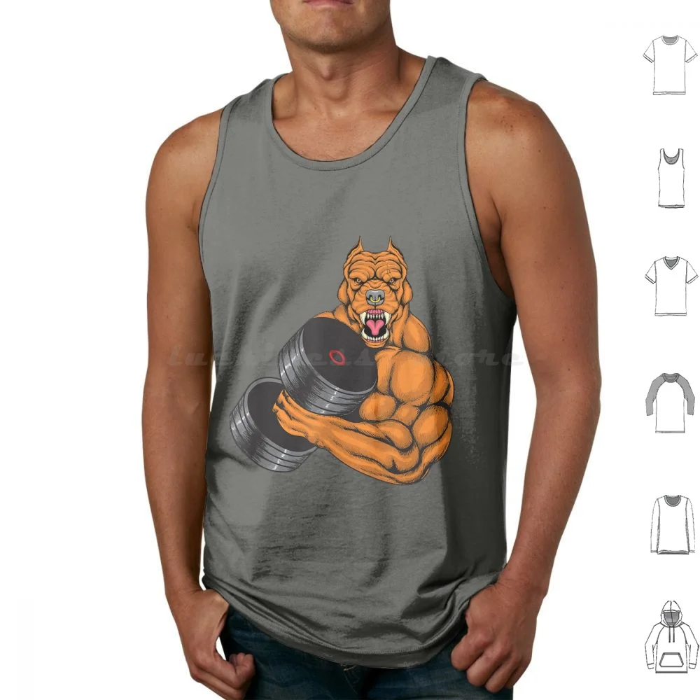 Pit Bull Gym Fitness-Weightlifting Deadlift Bodybuilding Tank Tops Print Cotton Pit Pitbull Mom Pit Bull Pittie