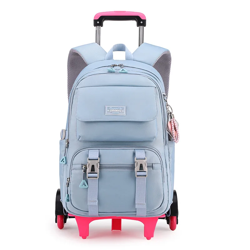 With Wheels Trolley School Bag for Teenagers Girls Rolling Backpack Students Children Schoolbag School Backpack Travel Bags sac