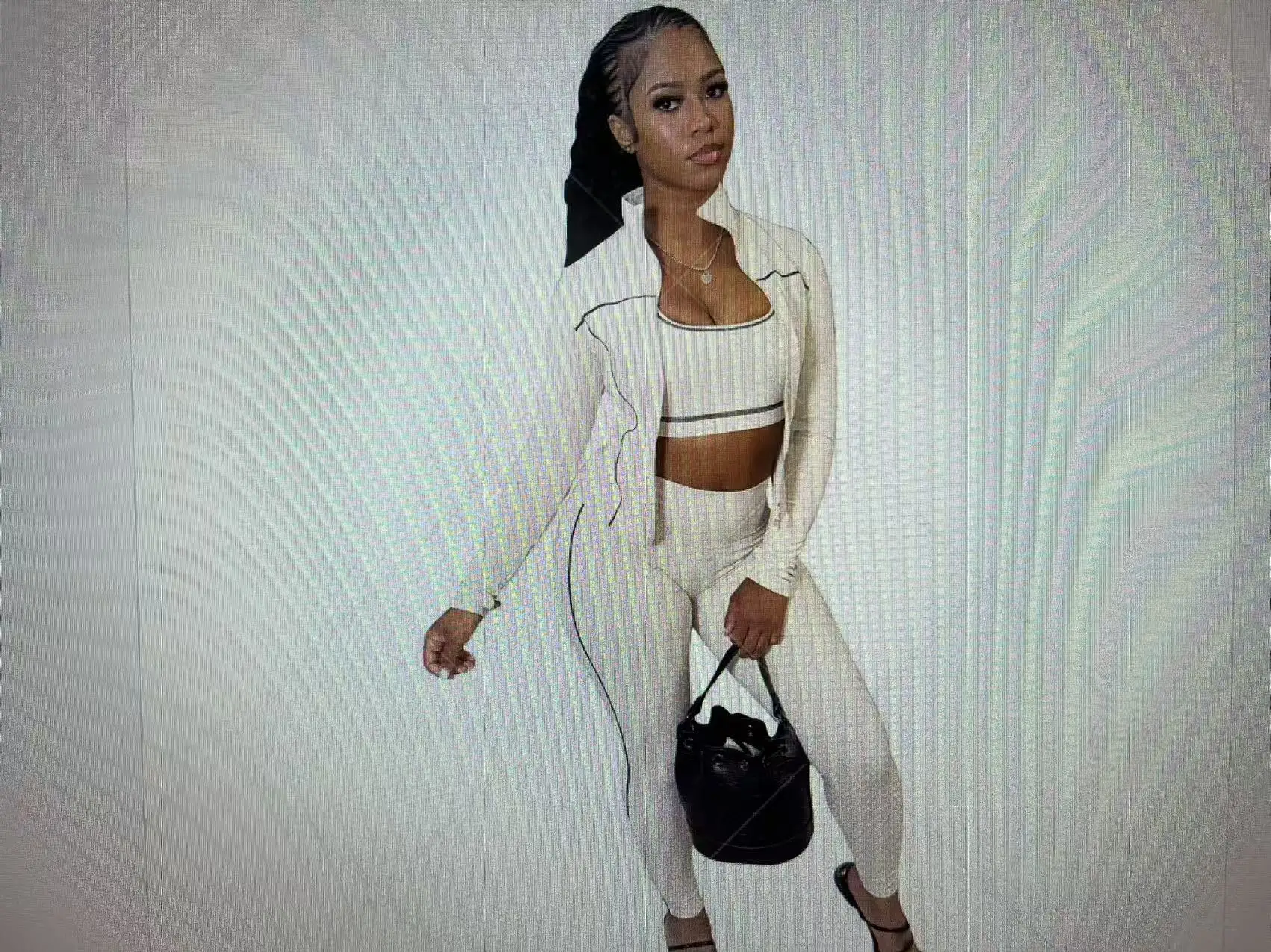 DD0160 Ensemble de sport décontracté pour femmes européennes et américaines, respirant, absorbant la sueur, amincissant, Yoga, ensemble trois pièces