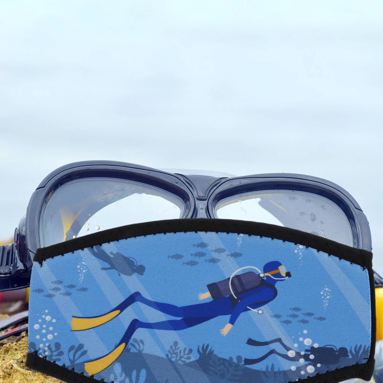

Soft Neoprene Diving Mask Strap Sleeve Protects Hair from Tangles Comfortable Fit for Snorkeling Scuba Swimming Mask Strap Cover