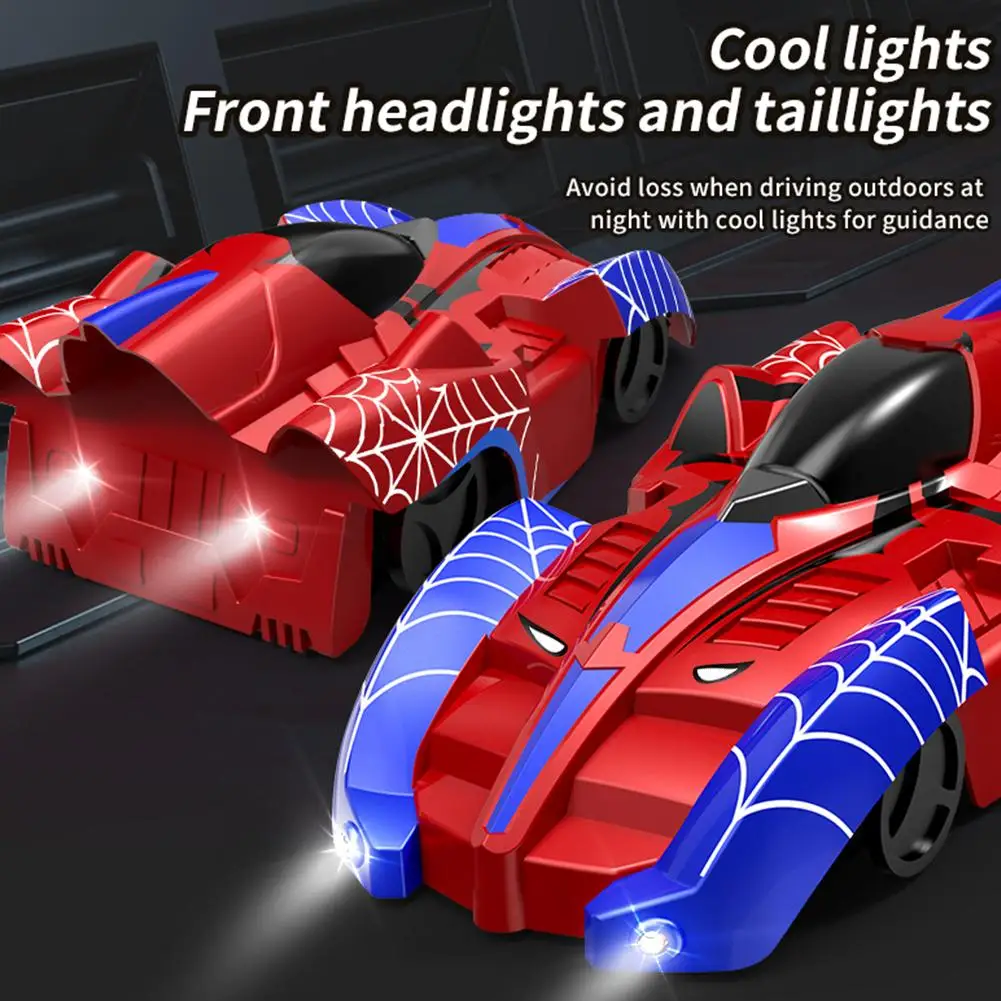 

RC Stunt Car Wall Climbing Vehicle Spider Web Wireless Remote Control Race Car Toy With Dynamic Lights For Kids Boys Gifts X3M2