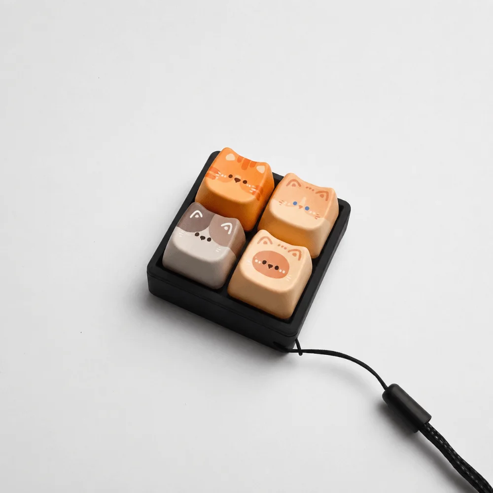 2/3/4/9 Keys Anti-stress Toy Pendant Mechanical Keyboard Stress Relief Clicker Finger Button Fingertip Press