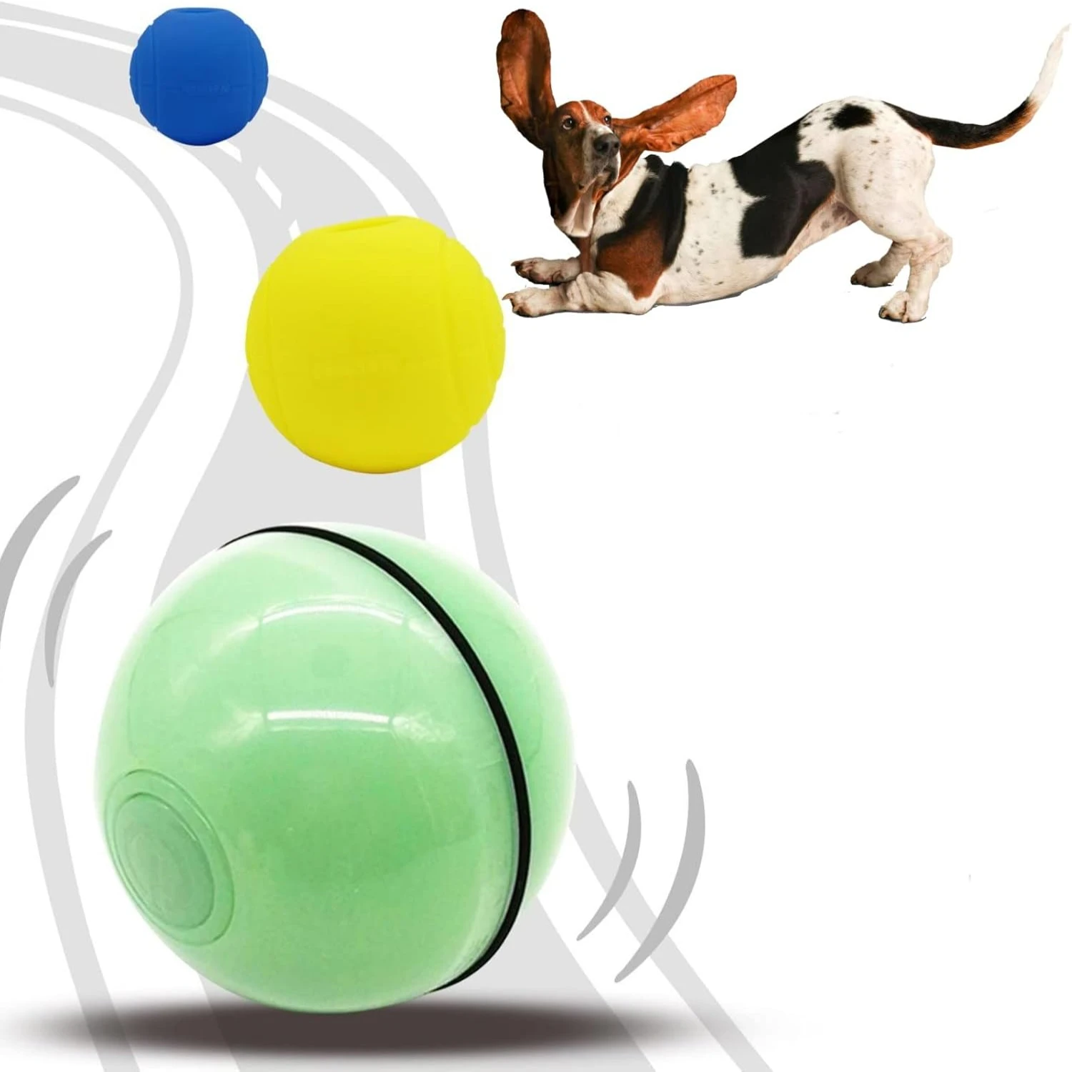 Engaging Interactive Rolling Ball Toy for Active Dogs and Small Cats - Includes 2 Silicone Protective Covers for Endless Enterta