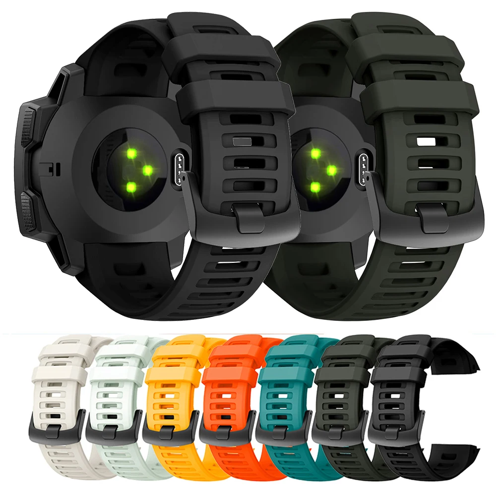 حزام سيليكون لساعة Garmin Instinct/Instinct 2 البديلة لساعة Garmin Instinct Tide/التكتيكية/الطاقة المزدوجة