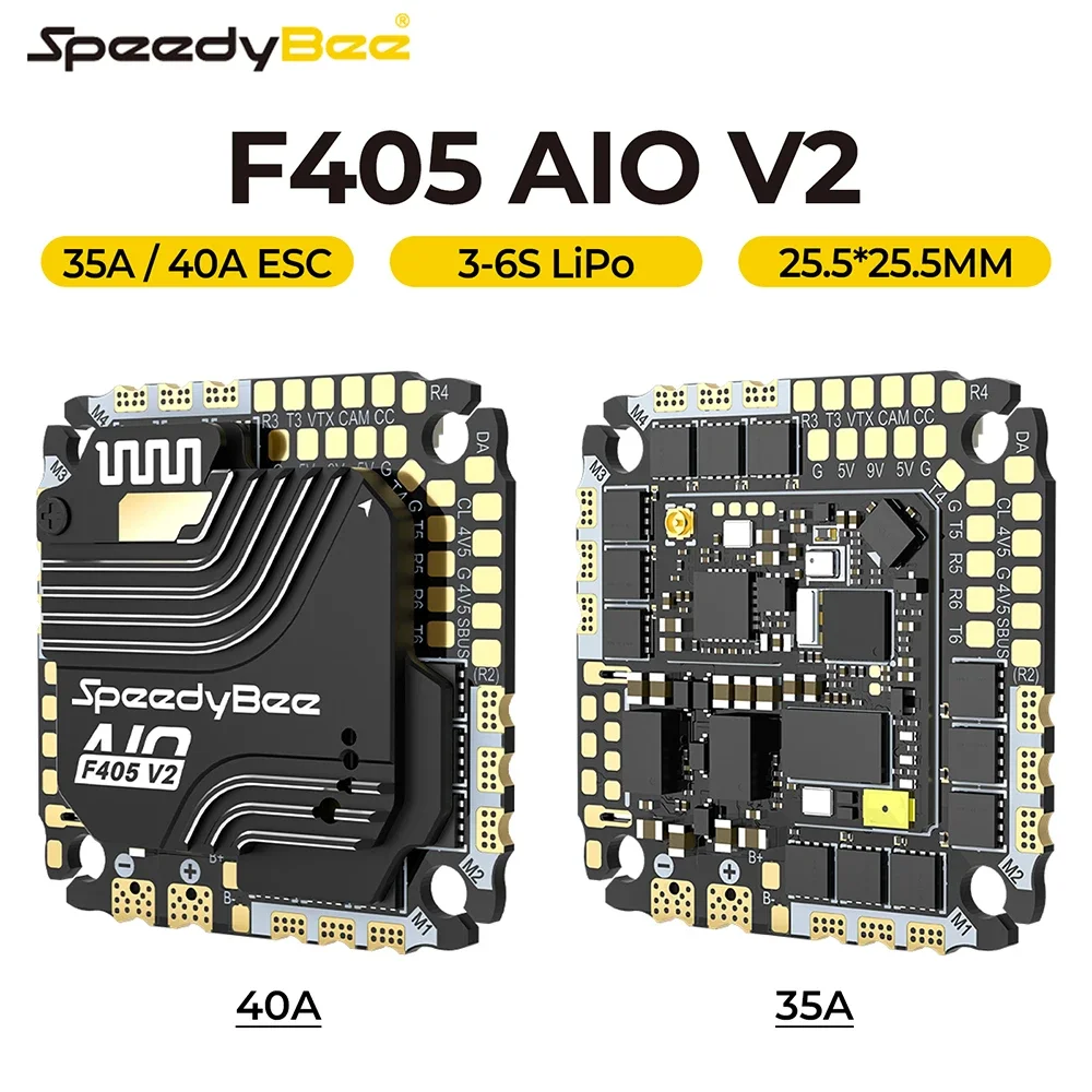 UniFlySpeedyBee F405  V2 Flight Controller 35A 40A 3-6S Dual BEC Support  O3 O4 Air Unit