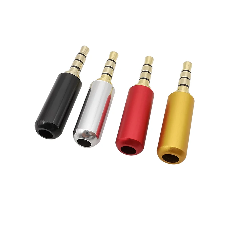 5/10Pcs 3.5mm 4 Pole Male Plug Stereo Audio Headphone Soldering Type Connector 3.5mm TRRS Plugs Aux DIY Audio Repair Adapter