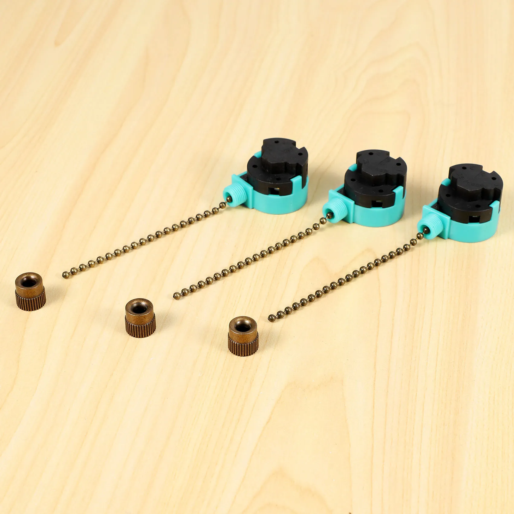 BVBV 3 Pack Ceiling Fan Switch 3 Speed 4 Wire Zing Ear ZE-268S6 Fan Pull Chain Switch Replacement Speed Control Switch
