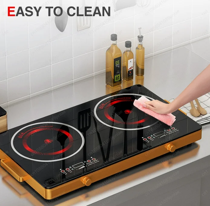 Double-head Double-stove Electric Ceramic Stove, Household Desktop High-power, Three-eye Infrared Multi-head Stove Model