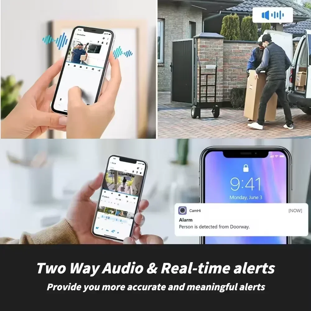 HJT 4K 8MP IP Camera 4G SIM Card WIFI Camera Two Way Audio SO-NY IMX415 Security Surveillance AI Smart Alarm ONVIF System CamHi