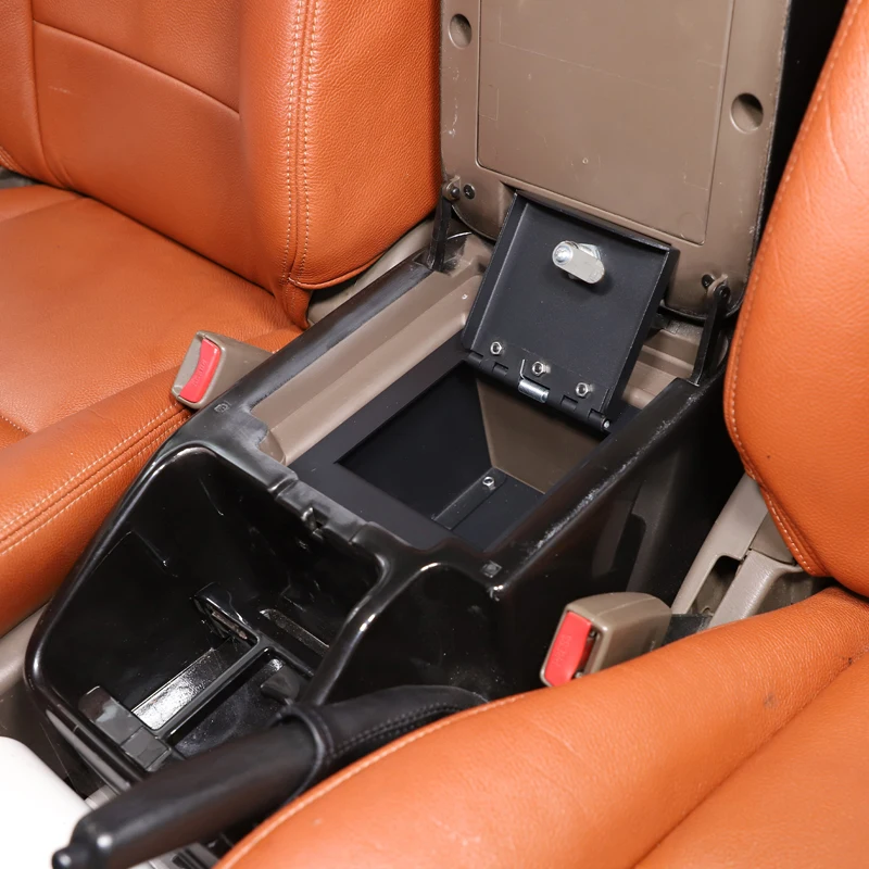 لتويوتا برادو/J90 1996 1997 1998 1999 2000 2001 2002 صندوق درابزين آمن صندوق كلمة مرور السيارة سبائك الألومنيوم الأسود 1 قطعة #5