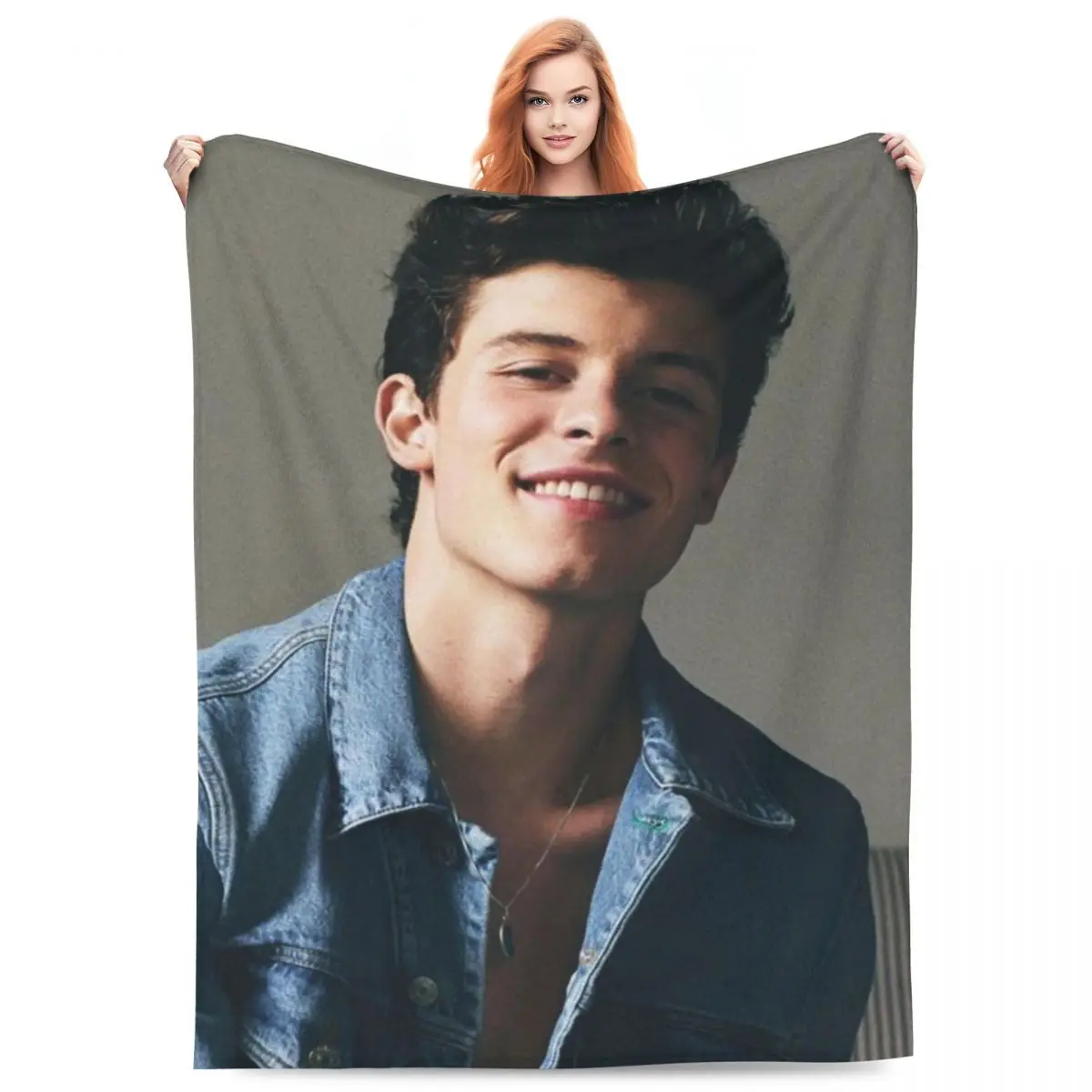 S-Shawn Mendes Soft Warm Blankets Canadian Singer Camping Throw Blanket Winter Colorful Custom Flannel Bedspread Sofa Bed Cover