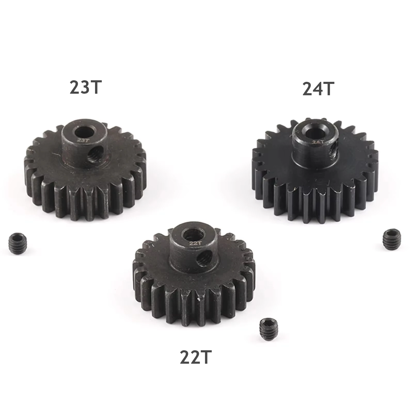 M0.8 3.175mm Gehärteter Stahl Metallzahnrad 10T 11T 12T 13T 14T 15T 16T 17T 18T 19T 20T 21T Motorgetriebe für 1/10 RC Auto Upgrade-Modifikation
