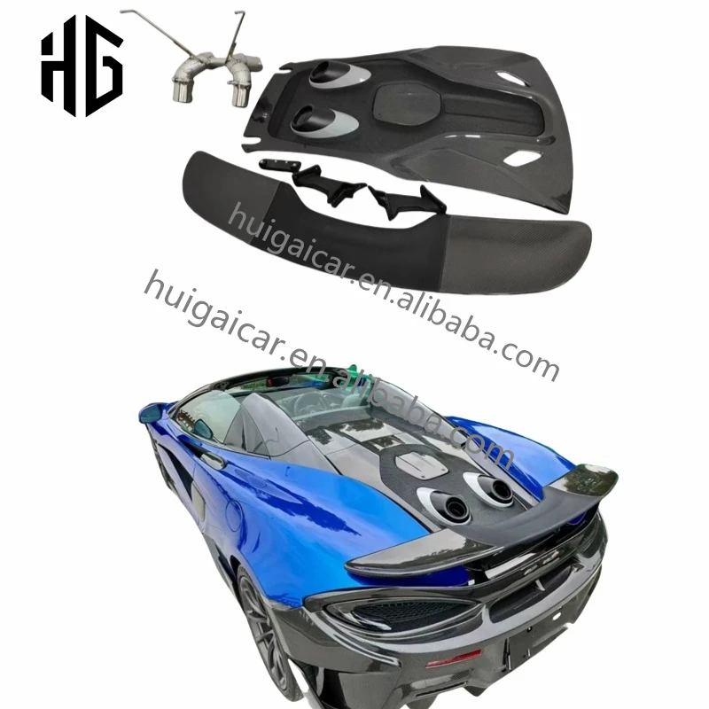 For Mclaren 540C 570S 570Gt Bodykit Turning to 600LT Style Carbon Fiber Front Rear Bumper Engine Cover Body Kit