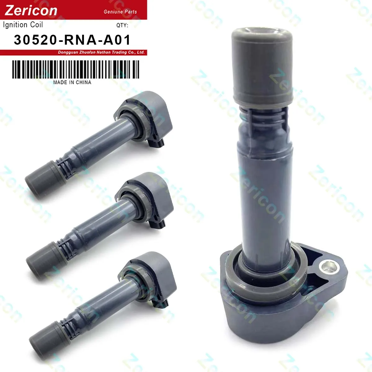 4PCS 099700-101 30520-RNA-A01 30520RNAA01 Ignition Coil For HONDA CIVIC FR-V STREAM CROSSROAD ACCORD 1.6 1.8 2.0 UF582 C1580