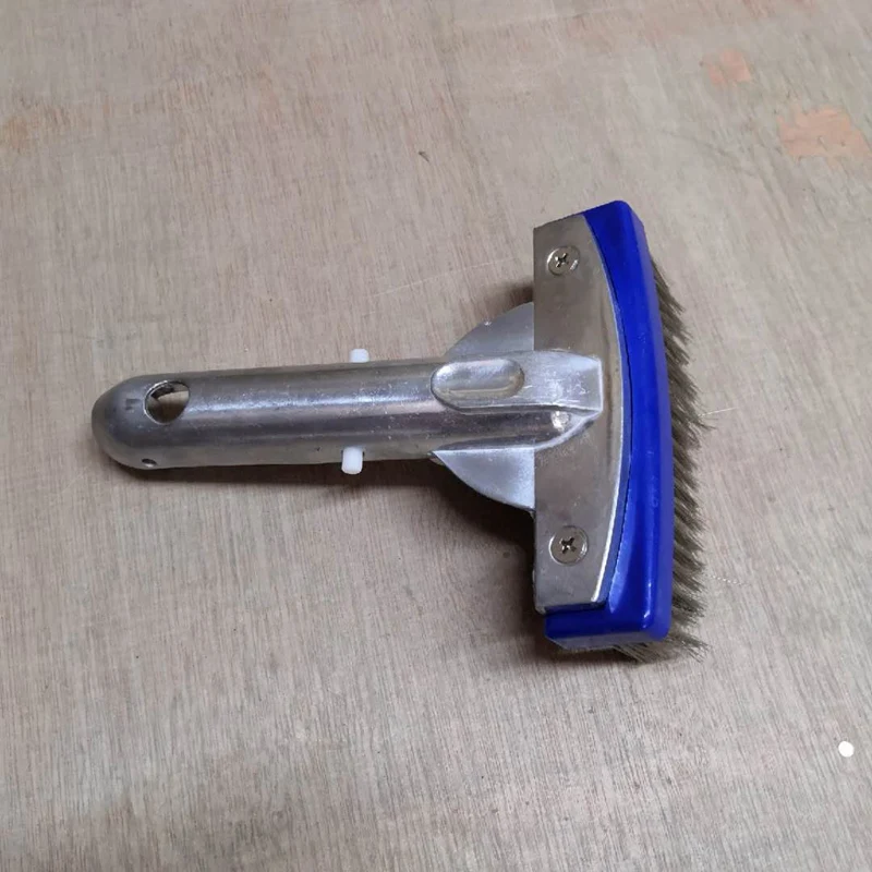 Spazzola per la pulizia della piscina spazzola metallica spazzola per la pulizia della parete inferiore della piscina attrezzatura per la pulizia della piscina