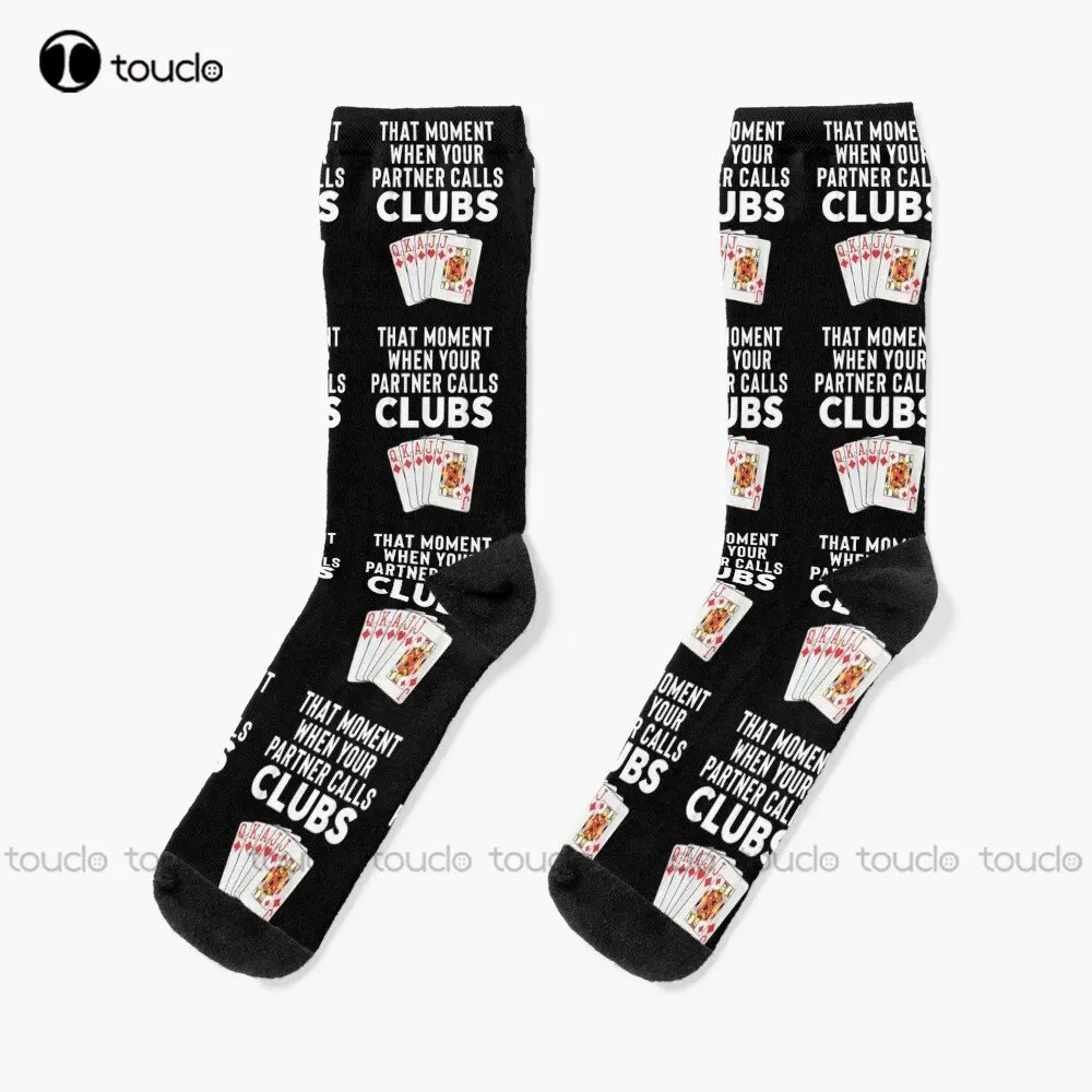 

Cool Euchre Card Player Design Funny Euchre Gamer Gift Socks Black Socks Personalized Custom Unisex Adult Teen Youth Socks Funny