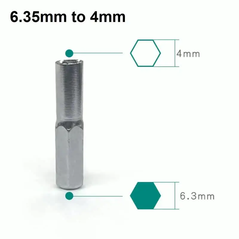 Adattatore Per Trapano Magnetico Da 6,35mm A 4mm (Portapunta Esagonale) - Set Da 1 O 2 Pezzi