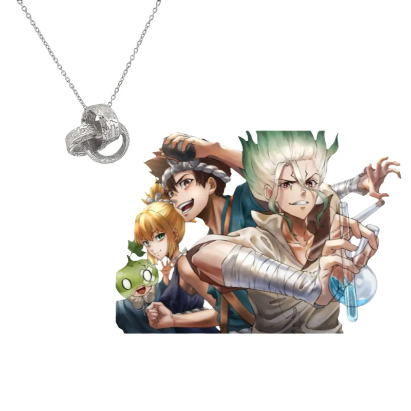 New Dr.STONE Game Peripheral Necklace Pendant Fashion Anime Cartoon Accessories Cosplay Props Niche Holiday Gifts for Couples