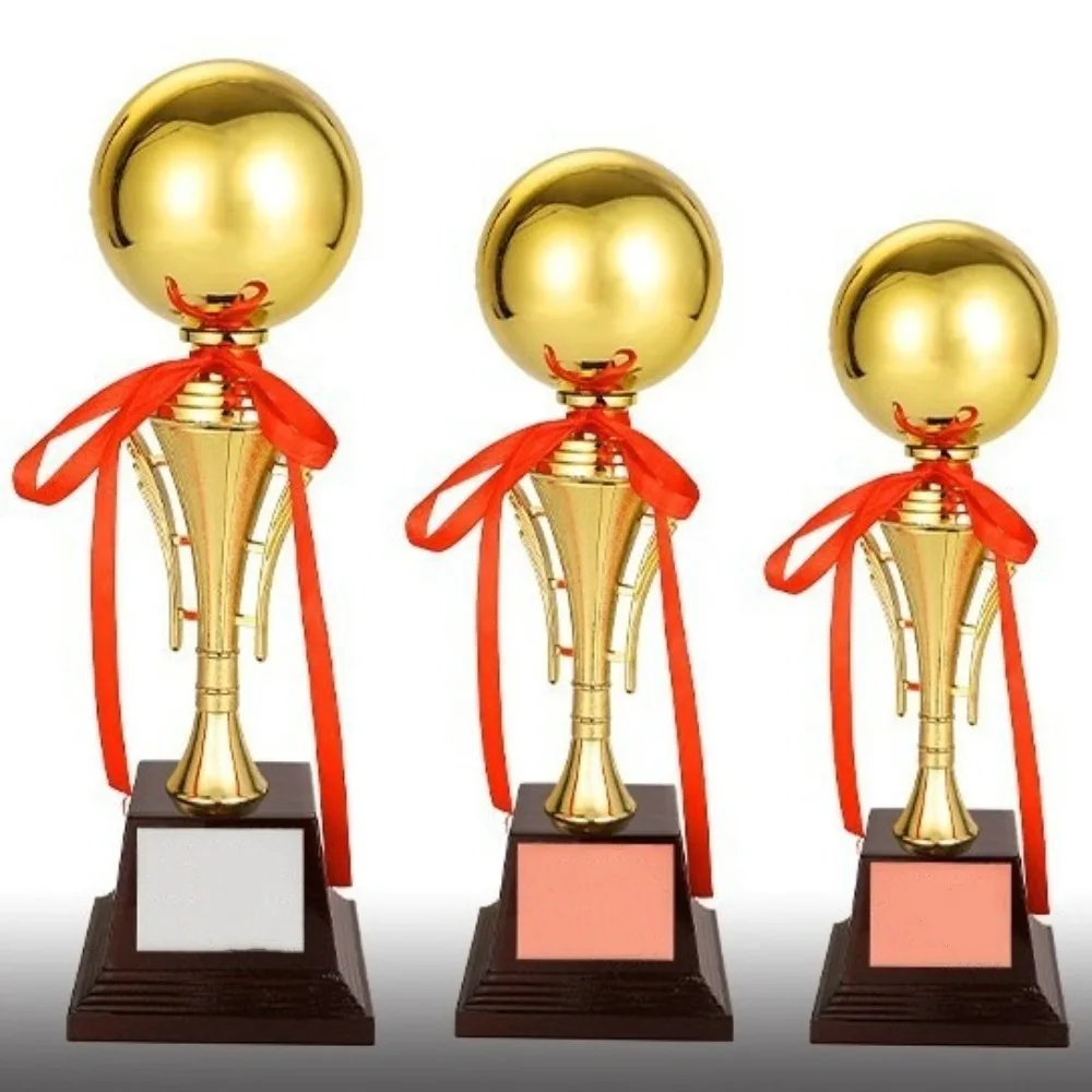 Metal Golden Ball Awards Trophy Soccer Competition Spherical Winner Award Trophy Model Excellent Player Award Soccer Trophies