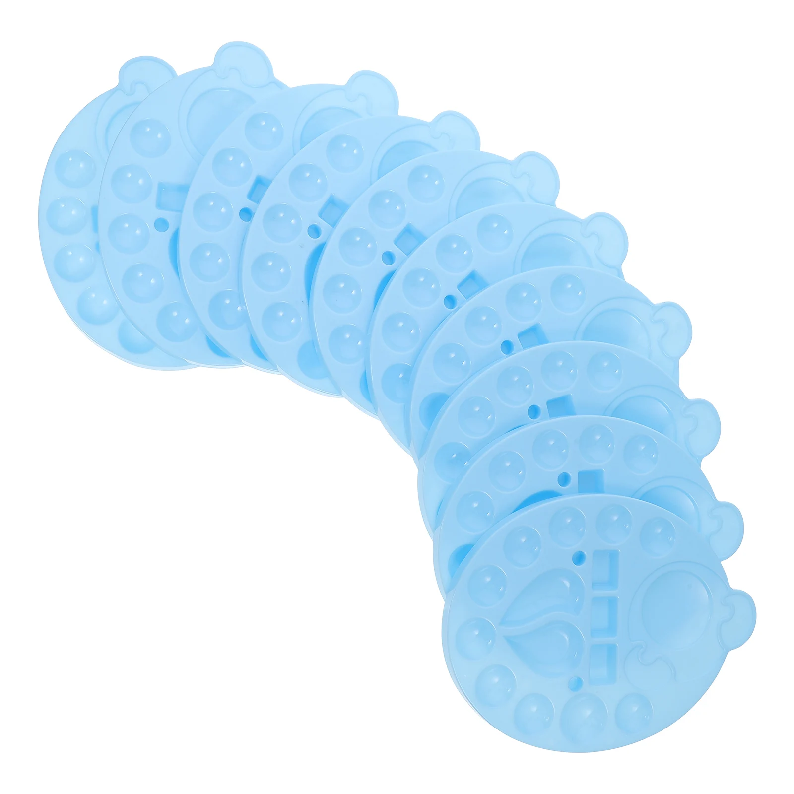 

10 Pcs Lovely Sheep Shaped Palette for Watercolor Painting Supplies Oval Mixing Plates Travel Portable Easy Clean